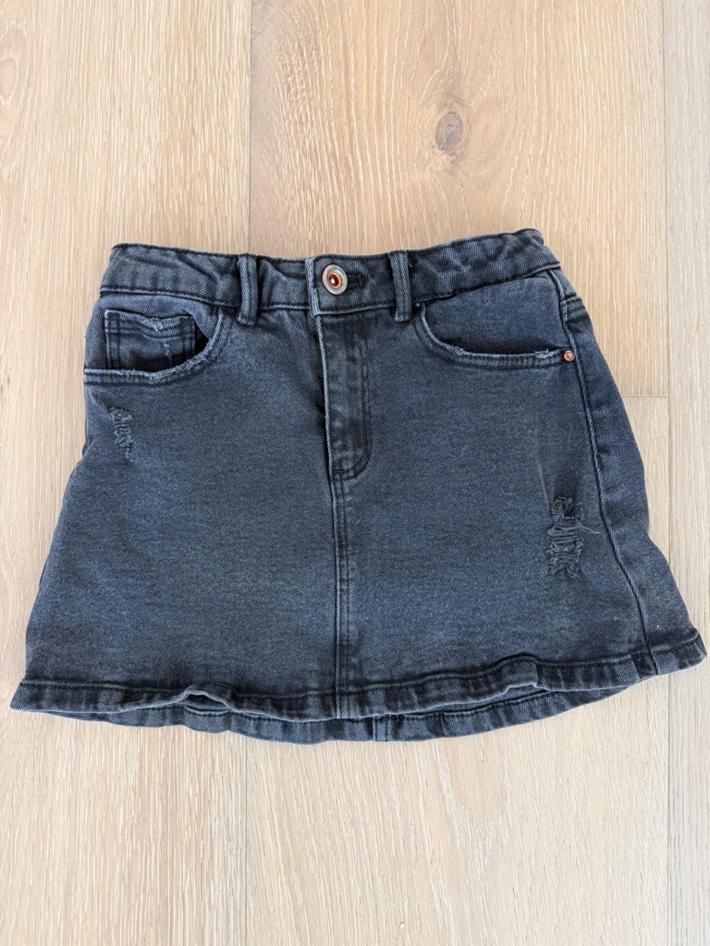 ZARA Girls' Black Denim Skirt - Casual Everyday Bottom